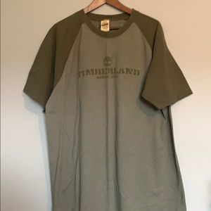 Timberland two tone olive tshirt EUC